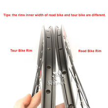 Load image into Gallery viewer, Cruiser Tour Bike Wheelset, Double Deck Rim, Front Wheel Disc, V Brake, Rear Back Wheels, Cassette and Screwed Hub, 36H, 700C
