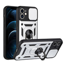 Load image into Gallery viewer, Camera Protection Shockproof Armor Case For iPhone 12 13 14 Pro Max Cover Men Cool  Woman Camera Cover And Stand Sliding Lens Protection Rotating Ring Mount  Shock Resistant Shockproof Protective Bumper
