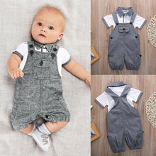 Load image into Gallery viewer, Baby Boys Cloth Set Infants T-shirt Top Bib Pants Kids Jumpsuit Newborn Baby Clothing Baby&#39;s Sets In Elegant Design
