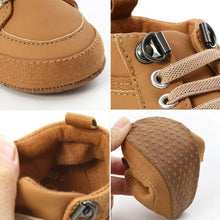Load image into Gallery viewer, Warm Infant Baby First Walkers Soft Sole Newborn Leather High Top Non-slip Shoes Sneaker Baby Shoes
