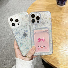 Load image into Gallery viewer, Unique Gradient Women Love Wallet Card Holder Clear Soft Case For iPhone 13 11 12 Pro Max Beautiful Colors Transparent Cover Drop Protection Transparent Phone Cover
