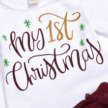 Load image into Gallery viewer, Luxury Newborn Toddler Baby Girl Clothes Set Long Sleeve Romper Christmas Princess Dress Mesh Skirt with Headband  Set With Skirt Romper and Ribbon Bow
