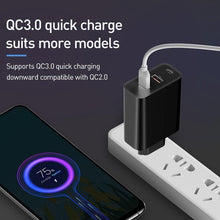 Load image into Gallery viewer, 3 Ports USB Fast Charger 60W Support Quick Charge  Type-C PD Charger QC 4.0 3.0 Phone Charger

