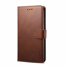Load image into Gallery viewer, Luxury Red Leather Magnetic Flip Case For Iphone 14 12 13 11 11 Pro Max Xr Xs Max X  Wallet Cover For iphone Leather Wallet Case Card Slots Kickstand Magnetic Buckle Flip Phone Cover
