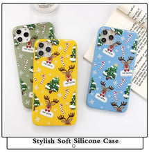 Load image into Gallery viewer, Christmas Beautiful Santa Phone Case For iPhone 13 14 12 11 Pro Max Mini 14Plus Soft Silicone Cover Christmas Silicone Mobile Phone Case Protective Case Comfortable Case for iPhone
