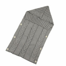 Load image into Gallery viewer, Warm Baby Blanket Knitted Newborn Swaddle Wrap Soft Footmuff Cotton Envelope For Stroller Accessories Blanket Bag
