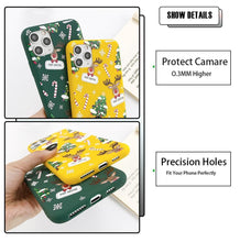 Load image into Gallery viewer, Christmas Beautiful Santa Phone Case For iPhone 13 14 12 11 Pro Max Mini 14Plus Soft Silicone Cover Christmas Silicone Mobile Phone Case Protective Case Comfortable Case for iPhone
