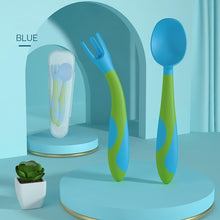 Load image into Gallery viewer, Unique Spoon For Baby  Set Food Silicone Gel Spoon Baby Learn To Eat Training Bendable Soft Spoon Children Tableware

