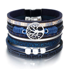 Load image into Gallery viewer, High Quality Handmade Elegant Fashion Luxury Modern New Amazing Charm Pearl Life of tree Leather Bracelets For Women
