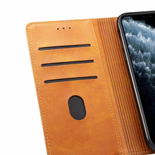 Load image into Gallery viewer, Luxury Red Leather Magnetic Flip Case For Iphone 14 12 13 11 11 Pro Max Xr Xs Max X  Wallet Cover For iphone Leather Wallet Case Card Slots Kickstand Magnetic Buckle Flip Phone Cover
