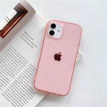 Load image into Gallery viewer, Shockproof Bumper Cover Anti-Scratch Protective Slim Thin Phone Case for iPhone Candy Color Transparent Silicone Phone Case For iPhone 14 12 13 Mini 14 Pro Max Clear Soft Cover
