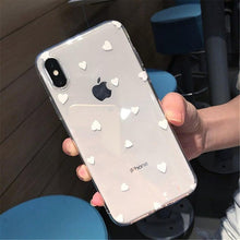 Load image into Gallery viewer, Transparent  Phone Case For iPhone 13 12 11 14 Pro Little Dots Love Heart Clear Back Cover Vintage Women Girls Soft Anti-Scratch Protective Cases for iPhone
