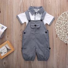 Load image into Gallery viewer, Baby Boys Cloth Set Infants T-shirt Top Bib Pants Kids Jumpsuit Newborn Baby Clothing Baby&#39;s Sets In Elegant Design
