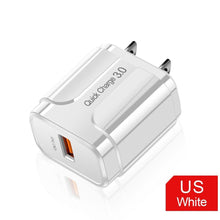 Load image into Gallery viewer, Portable 18W Quick Charge 3.0 USB Charger QC 3.0 4.0 USB Plug Phone/Fast Charger Adapter For Phones
