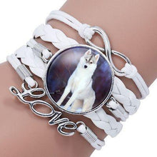Load image into Gallery viewer, Classic Retro Wolf Head Elegant Bracelet Leather Bangle Luxury Bracelet Jewelry Boho Glass Moon Men Wrap Bangles For Men Women
