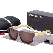 Load image into Gallery viewer, Polarized Bamboo Elegant Wood Sunglasses for Men and Women in Famous Retro Classic Style  Design With UV400 Protection

