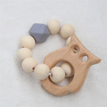 Load image into Gallery viewer, Modern Baby Silicone Wooden  Nursing Bracelets Wood Teether Silicone Beads Teething Wood Rattles Toys for Baby
