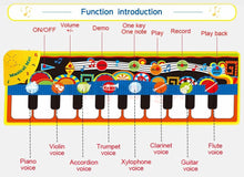Load image into Gallery viewer, Musical Piano Mat Baby Play Mat Toy Musical Instrument Mat Game Carpet Music Toys Educational Toys For Kids
