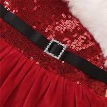 Load image into Gallery viewer, Baby Girls Christmas Romper Dress Fly Sleeve Sequins Romper Dress for Kids Toddler Girls Dresses For Girl In Elegant Christmas Style
