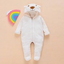 Load image into Gallery viewer, Luxury Modern Newborn Baby Boy/Girl Clothes Long Sleeve Hoddies Bear Zipper Baby Romper Clothes Autumn Winter Season For Kids and Baby
