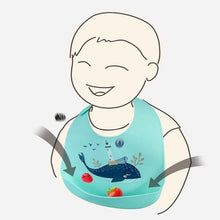 Load image into Gallery viewer, Silicone Baby Eating Bib Children Adjustable Large Boy Girl Saliva Pocket Super Soft Waterproof Bibs For Kids

