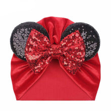 Load image into Gallery viewer, Modern Shiny Cute Dot  Big Bow Baby Cap Hat For Girls Kids Flannel Beanie Autumn Winter Warm Girls Turbans
