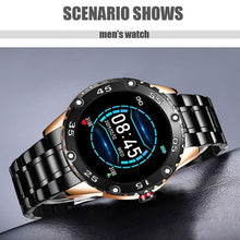 Load image into Gallery viewer, New Smart Watch For Men  With IP67 Waterproof Protecion and Heart Rate Fitness Tracker Pedometer For Android and IOS sistems Steel Band Sports Men Smart Watch
