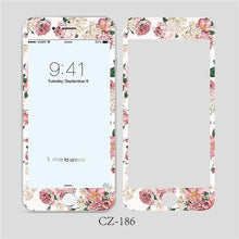 Load image into Gallery viewer, 3D Curved Edge Tempered Glass for iPhone 6 6s 7 8 Plus Fashion Flowers Pattern Screen Protector Protective Film Tempered Glass Screen Protector Designed for iPhone
