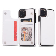 Load image into Gallery viewer, Luxury Leather Cover For iPhone 14 12 13 Mini 11 Pro XR XS Max 6 6s 7 8 Plus 5 5s Wallet Phone Card Slot Flip PU Leather Kickstand Card Slots Case Double Magnetic Clasp Durable Shockproof Cover For iPhone
