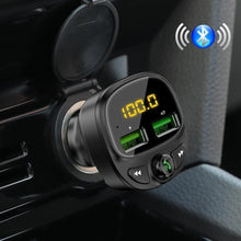 Load image into Gallery viewer, 3.0 Car USB Charger USB Car Phone Charger Fast Charge With FM Transmitter Bluetooth Car Kit LED MP3 Player
