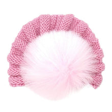 Load image into Gallery viewer, Handmade Knitted Winter Baby Hat for Girls Candy Color Enfant Baby Beanie Turban Hats Newborn Baby Cap
