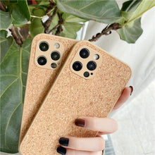 Load image into Gallery viewer, Simple Wood Compress Sawdust Phone Case For iPhone 14 13 Pro Max 12 11 X XR XS 6 7 8 Plus Solid Shockproof Breathable Cover Ultra Thin Full Body Dustproof Anti Fingerprint Scratch-Resistant Case iPhone
