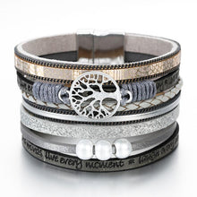 Load image into Gallery viewer, Handmade Luxury Fashion Modern Amazing Charm Pearl Life of tree Leather Bracelets For Women And Man
