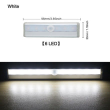 Load image into Gallery viewer, STEVVEX 6/10 LEDs PIR  with Motion Sensor Light for Cupboard, Wardrobe, Bed Lamp LED Under Cabinet Night Light For Closet Stairs Kitchen and multifunctional
