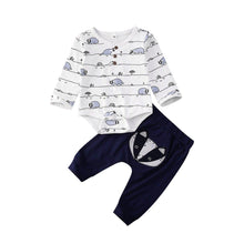 Load image into Gallery viewer, Luxury Modern Trend Style Newborn Baby Boy Girl Fox print Tops Romper Long Pants Autumn Outfits Clothes For Girls And Boys

