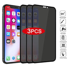 Load image into Gallery viewer, 3Pcs Full Cover Black Edge Anti-spy Tempered Glass  Private Screen Protector For iPhone 14 13 12 11 Pro MAX X XS Max XR 7 8 Plus Tempered Glass Full Glue Edge to Edge scratchproof Guard Screen Guard for iPhone
