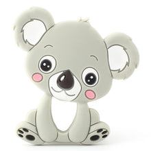 Load image into Gallery viewer, 2pcs Cartoon Baby Teether Animal Silicone Teether Raccoon Elephant Koala Giraffe  Baby Teething Toys Accessories Perfect Toy For Kids
