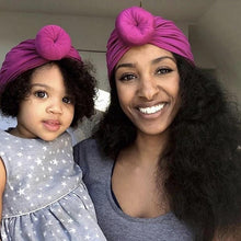 Load image into Gallery viewer, Trend New Mother &amp; Baby Hat Soft Cotton Turban Hat Baby Elastic Toddler Infant Cap For Girls and Women
