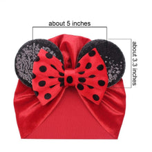 Load image into Gallery viewer, Modern Shiny Cute Dot  Big Bow Baby Cap Hat For Girls Kids Flannel Beanie Autumn Winter Warm Girls Turbans
