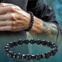 Load image into Gallery viewer, Lava Stone Men Wrist  Bracelet Natural Moonstone Bead Tibetan  Chakra Diffuser Bracelets For Men Jewelry Cool Gifts
