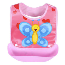 Load image into Gallery viewer, Baby Bibs Waterproof Silicone Feeding Saliva Towel Newborn Cartoon Aprons Baby Bibs Detachable For Kids
