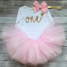 Load image into Gallery viewer, New 1st Birthday Tutu Baby Infant Christening Cake Dresses for Party Kids 1 Year Baby Girl For  Birthday Party
