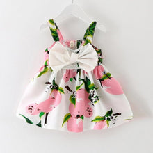 Load image into Gallery viewer, Children's Wear Dress Girls  Dresses For Party and Wedding with 100% Cotton Striped Lapel Fly Sleeves
