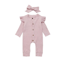 Load image into Gallery viewer, Baby Girl Boy Cotton Clothes Knitted Romper Jumpsuit With Bow In Classic Style For Girls Baby
