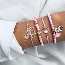 Load image into Gallery viewer, Boho Rose Map Bracelets &amp; Bangles for Women Bohemian Round  Charm Bracelet Set Fashion Multilayer Accessories Luxury Jewelry
