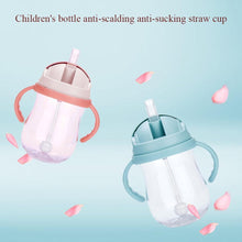 Load image into Gallery viewer, Water Straw Drinking Feeding Bottle Silicone Leakproof With Handles Wide Mouth Suction Babies Cups Bottles for Kids
