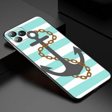 Load image into Gallery viewer, Anchor Boat Ship Wheel Phone Case For iPhone 13 12 Mini 11 Pro XS Max XR X 8 7 6S 6 Plus 5S 5 SE 2020 Black Cover Custom Anchor Hard Back Cover Case
