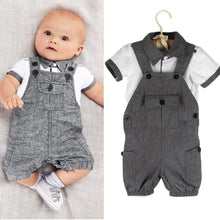Load image into Gallery viewer, Baby Boys Cloth Set Infants T-shirt Top Bib Pants Kids Jumpsuit Newborn Baby Clothing Baby&#39;s Sets In Elegant Design
