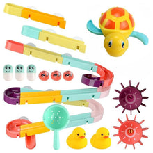 Load image into Gallery viewer, Baby Bath Toys Wall Suction Cup Marble Race Run Track Bathroom Bathtub Kids Play Water Games Toy Set for Children
