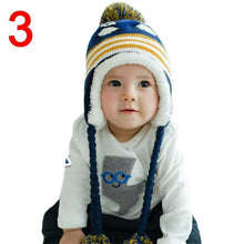Load image into Gallery viewer, Modern New Baby Boys and Girls Winter Warm Knitted Crochet Ear flap Beanie Wool Cute Penguin Cap For Kids
